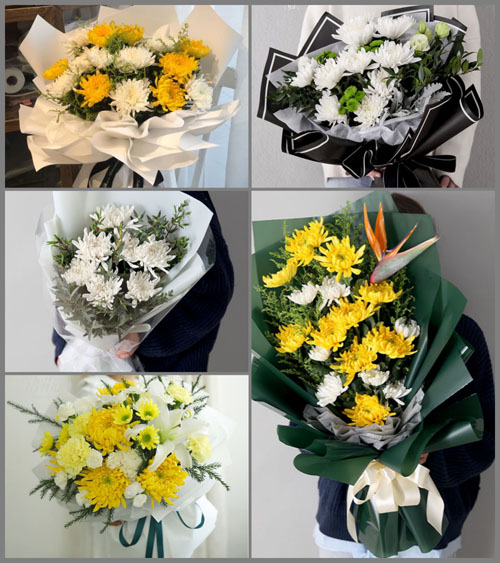 河北沧州肃宁县窝北镇白事花束代送